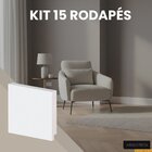 Kit 15 Rodapés De Poliestireno Arquitech 50007 Liso 7cm 2,40m