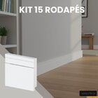 Kit 15 Rodapés De Poliestireno Arquitech 51007 Frisado 7cm 2,