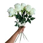 Kit 15 Rosas Decorativas Brancas -  Ideal Para Arranjos Flora