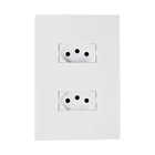 Kit 15 Tomada Dupla Branca 20a Completa Linha I9 - Ilumi