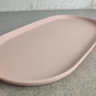 Kit 15 Travessa Oval Bambu Plástico 30x17cm Prato Servir Pet