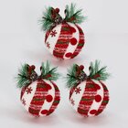 Kit 15un Enfeite Bolas Vermelha Decorativa Arvore Natal 80mm