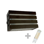 Kit 16 Arandela Frizzy Policarbonato Preta + Led G9