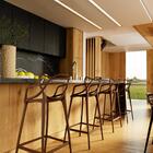 Kit 16 Banquetas Allegra Com Encosto Design Cozinha/bancada -