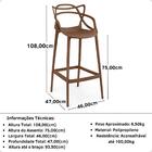 Kit 16 Banquetas Allegra Com Encosto Design Cozinha/bancada -