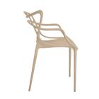 Kit 16 Cadeiras De Jantar Allegra Design Empilhável - Nude