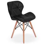 Kit 16 Cadeiras De Jantar Charles Eames Slim Wood Estofada -