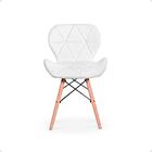 Kit 16 Cadeiras De Jantar Charles Eames Slim Wood Estofada -