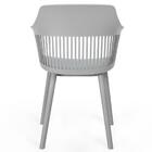 Kit 16 Cadeiras De Jantar Estofada Marcela - Cinza