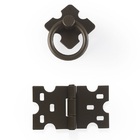 Kit 16 Dobradiças Mexicana + 8 Puxadores Argola Rustico - Our