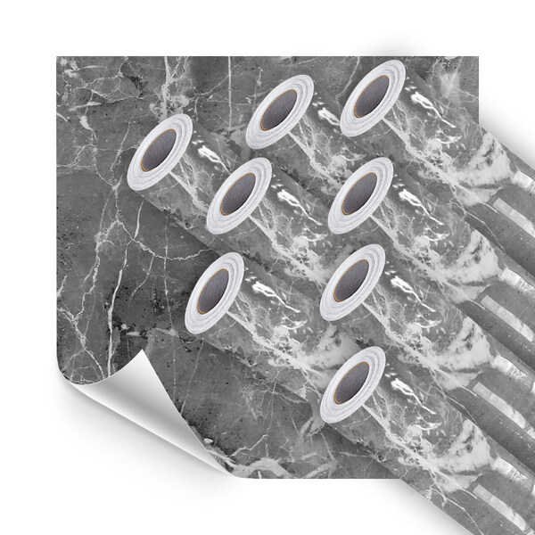 Kit 16 Metros De Papel De Parede Adesivo Lavavel Mármore Cinza