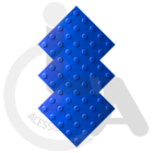 Kit 16 Pçs Piso Tátil Alerta Pvc 25x25 Argamassado Azul