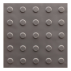 Kit 16 Pçs Piso Tátil Alerta Pvc 25x25 Argamassado Cinza