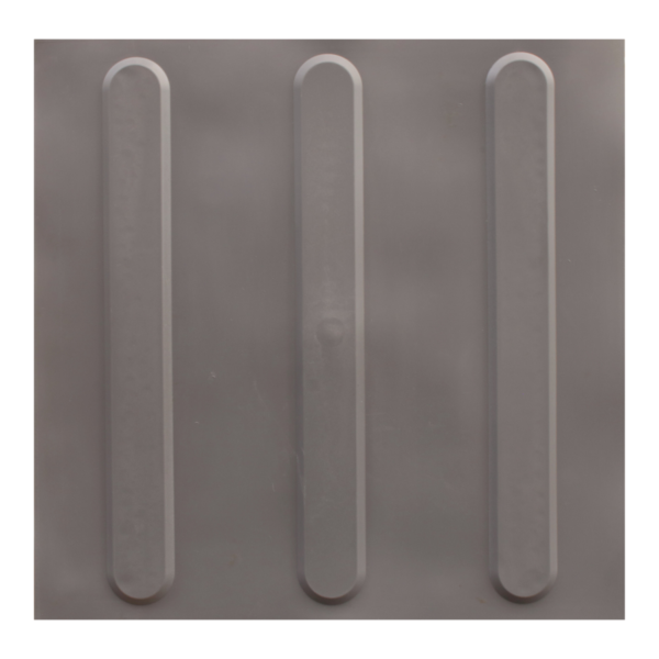 Kit 16 Pçs Piso Tátil Direcional Pvc 25x25 Argamassado Cinza