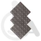 Kit 16 Pçs Piso Tátil Pvc 25x25 Alerta Cinza