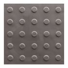 Kit 16 Pçs Piso Tátil Pvc 25x25 Alerta Cinza