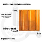 Kit 16 Pçs Piso Tátil Pvc 25x25 Direcional Amarelo