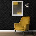 Kit 16 Placas 3d Pvc Preto Decoração Revestimento Premium De