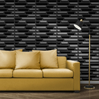 Kit 16 Placas 3d Pvc Preto Decoração Revestimento Premium De