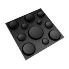 Kit 16 Placas 3d Pvc Preto Decoração Revestimento Premium De