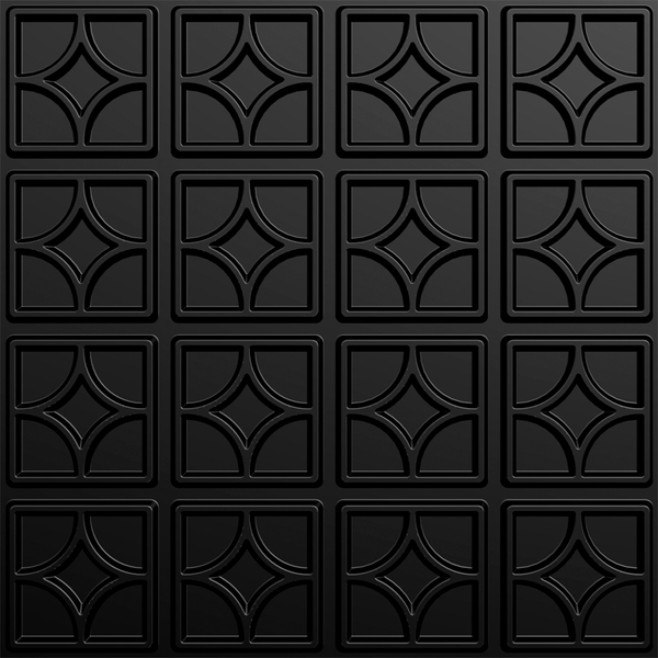 Kit 16 Placas 3d Pvc Preto Decoração Revestimento Premium De