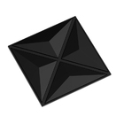 Kit 16 Placas 3d Pvc Preto Decoração Revestimento Premium De