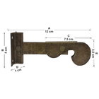 Kit 16 Prendedor Janela Veneziana Carranca Ouro Velho