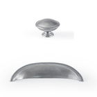 Kit 16 Puxador Concha E Botão Colonial Para Moveis - Aço Esco