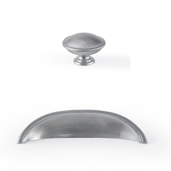 Kit 16 Puxador Concha E Botão Colonial Para Moveis - Aço Esco