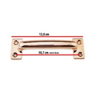 Kit 16 Puxadores De Gaveta E Armário Porta 120 Mm - Rose Gold