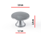 Kit 16 Puxadores Redondo Em Metal - Aço Escovado