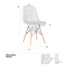 Kit - 16 X Cadeiras Estofadas Eames Eiffel Botonê - Base De M