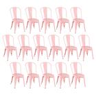 Kit - 16 X Cadeiras Iron Tolix - Rosa Antigo