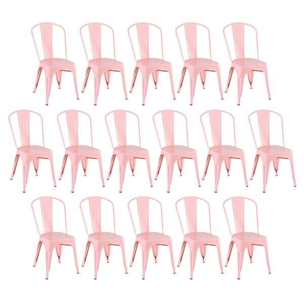 Kit - 16 X Cadeiras Iron Tolix - Rosa Antigo