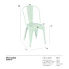 Kit - 16 X Cadeiras Iron Tolix - Verde Claro