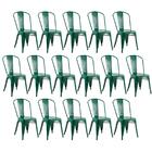 Kit - 16 X Cadeiras Iron Tolix - Verde Escuro