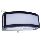 Kit 17 Arandela Finestra Grande Policarbonato Preta + Led