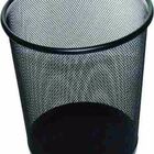 Kit 17 Lixeira Telada Redonda Aço De Lixo Preta Escritorio