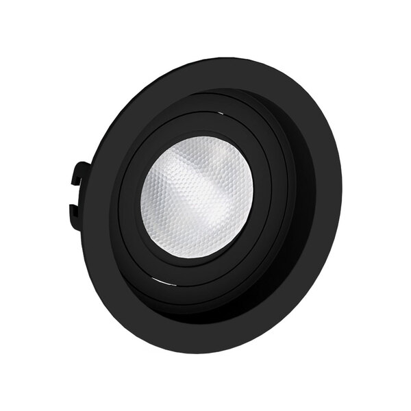 Kit 17 Spot Embutir Redondo Recuado Par20 Preto