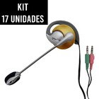 Kit 17 Uni Fone De Ouvido Com Microfone P2 Home Office Comput
