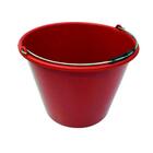 Kit 18 Balde Plásticos Vermelho Liso 12 Litros - Terraplast