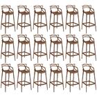 Kit 18 Banquetas Allegra Com Encosto Design Cozinha/bancada -