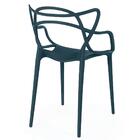 Kit 18 Cadeiras De Jantar Allegra Design Empilhável - Azul Ma