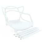 Kit 18 Cadeiras De Jantar Allegra Prática Empilhável - Branco