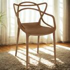 Kit 18 Cadeiras De Jantar Allegra Prática Empilhável - Marrom