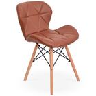 Kit 18 Cadeiras De Jantar Charles Eames Slim Wood Estofada -