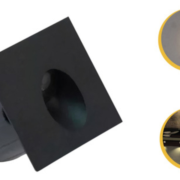 Kit 18 Embutido Led 3w Balizador Parede Quadrado Bco Quente