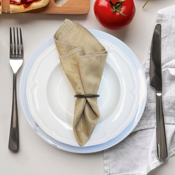 Kit 18 Guardanapos Jacquard Medalhao 38x38 Dourado