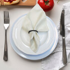 Kit 18 Guardanapos Jacquard Medalhao 38x38 Off White