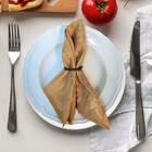 Kit 18 Guardanapos Jacquard Medalhao 38x38 Ouro